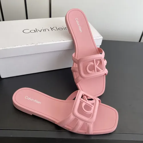 Cheap Calvin Klein CK Slippers For Women #1417478 Replica Wholesale [$64.00 USD] [ITEM#1417478] on Replica Calvin Klein CK Slippers
