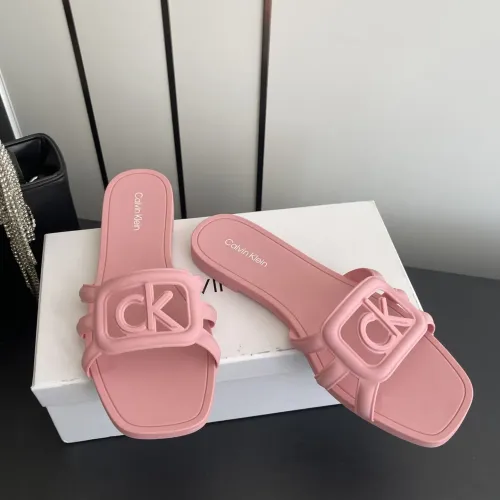Cheap Calvin Klein CK Slippers For Women #1417478 Replica Wholesale [$64.00 USD] [ITEM#1417478] on Replica Calvin Klein CK Slippers
