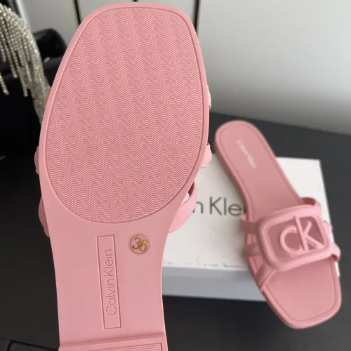 Cheap Calvin Klein CK Slippers For Women #1417478 Replica Wholesale [$64.00 USD] [ITEM#1417478] on Replica Calvin Klein CK Slippers