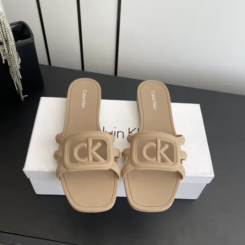 Cheap Calvin Klein CK Slippers For Women #1417479 Replica Wholesale [$64.00 USD] [ITEM#1417479] on Replica Calvin Klein CK Slippers