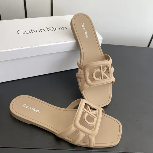 Cheap Calvin Klein CK Slippers For Women #1417479 Replica Wholesale [$64.00 USD] [ITEM#1417479] on Replica Calvin Klein CK Slippers