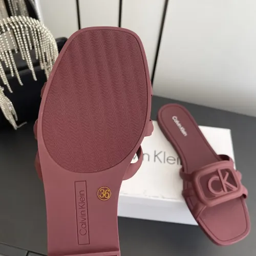 Cheap Calvin Klein CK Slippers For Women #1417480 Replica Wholesale [$64.00 USD] [ITEM#1417480] on Replica Calvin Klein CK Slippers