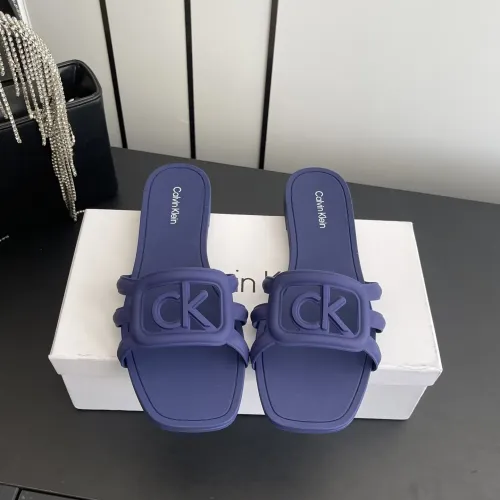 Cheap Calvin Klein CK Slippers For Women #1417481 Replica Wholesale [$64.00 USD] [ITEM#1417481] on Replica Calvin Klein CK Slippers