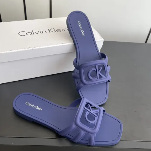 Cheap Calvin Klein CK Slippers For Women #1417481 Replica Wholesale [$64.00 USD] [ITEM#1417481] on Replica Calvin Klein CK Slippers