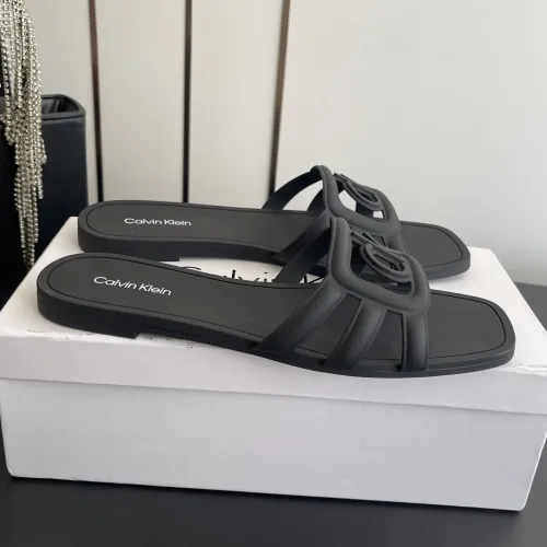 Cheap Calvin Klein CK Slippers For Women #1417482 Replica Wholesale [$64.00 USD] [ITEM#1417482] on Replica Calvin Klein CK Slippers