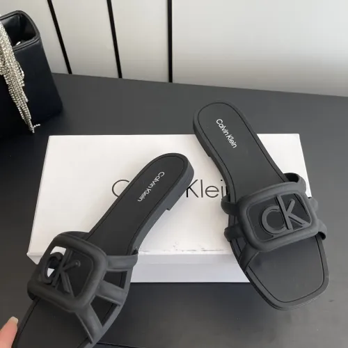 Cheap Calvin Klein CK Slippers For Women #1417482 Replica Wholesale [$64.00 USD] [ITEM#1417482] on Replica Calvin Klein CK Slippers