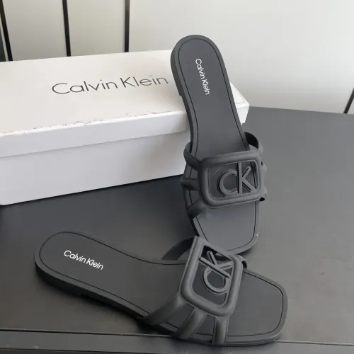 Cheap Calvin Klein CK Slippers For Women #1417482 Replica Wholesale [$64.00 USD] [ITEM#1417482] on Replica Calvin Klein CK Slippers