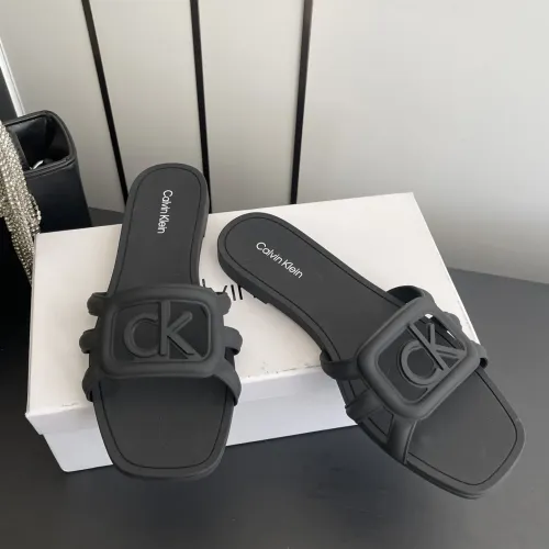 Cheap Calvin Klein CK Slippers For Women #1417482 Replica Wholesale [$64.00 USD] [ITEM#1417482] on Replica Calvin Klein CK Slippers