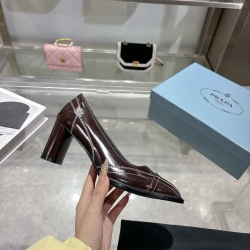 Cheap Prada High-heeled Shoes For Women #1417579 Replica Wholesale [$105.00 USD] [ITEM#1417579] on Replica Prada High-heeled Shoes