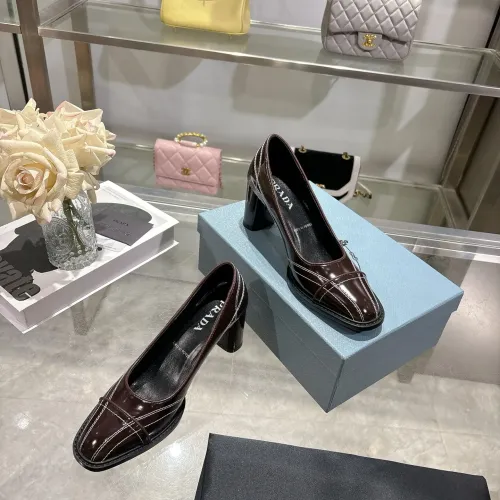 Cheap Prada High-heeled Shoes For Women #1417579 Replica Wholesale [$105.00 USD] [ITEM#1417579] on Replica Prada High-heeled Shoes