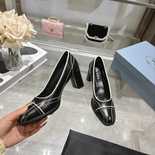 Cheap Prada High-heeled Shoes For Women #1417580 Replica Wholesale [$105.00 USD] [ITEM#1417580] on Replica Prada High-heeled Shoes