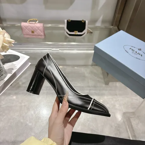 Cheap Prada High-heeled Shoes For Women #1417580 Replica Wholesale [$105.00 USD] [ITEM#1417580] on Replica Prada High-heeled Shoes