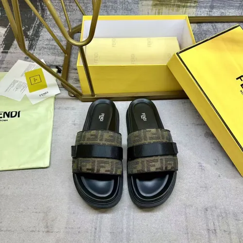 Cheap Fendi Slippers For Men #1417643 Replica Wholesale [$80.00 USD] [ITEM#1417643] on Replica Fendi Slippers