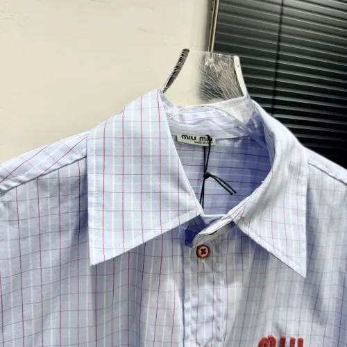Cheap MIU MIU Shirts Long Sleeved For Women #1417729 Replica Wholesale [$82.00 USD] [ITEM#1417729] on Replica MIU MIU  Shirts