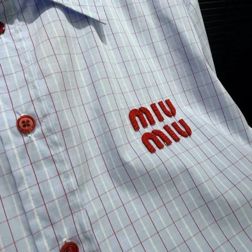 Cheap MIU MIU Shirts Long Sleeved For Women #1417729 Replica Wholesale [$82.00 USD] [ITEM#1417729] on Replica MIU MIU  Shirts