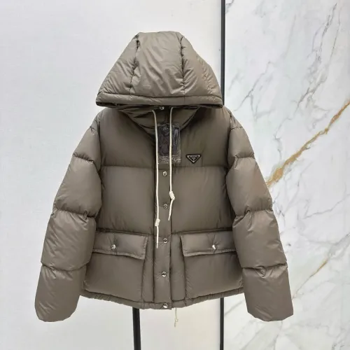 Prada Down Feather Coat Long Sleeved For Women #1417739