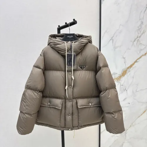 Cheap Prada Down Feather Coat Long Sleeved For Women #1417739 Replica Wholesale [$118.00 USD] [ITEM#1417739] on Replica Prada Down Feather Coat