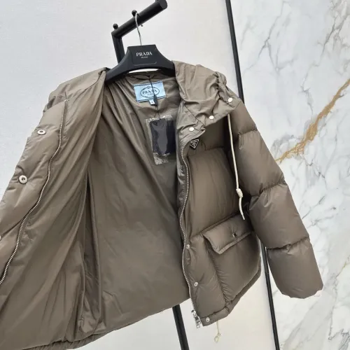 Cheap Prada Down Feather Coat Long Sleeved For Women #1417739 Replica Wholesale [$118.00 USD] [ITEM#1417739] on Replica Prada Down Feather Coat
