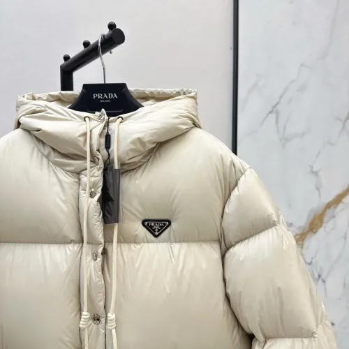 Cheap Prada Down Feather Coat Long Sleeved For Women #1417740 Replica Wholesale [$118.00 USD] [ITEM#1417740] on Replica Prada Down Feather Coat