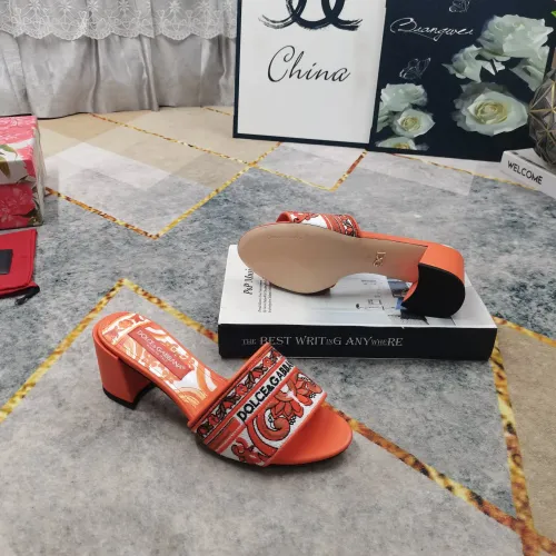Cheap Dolce &amp; Gabbana D&amp;G Slippers For Women #1417753 Replica Wholesale [$125.00 USD] [ITEM#1417753] on Replica Dolce &amp; Gabbana D&amp;G Slippers