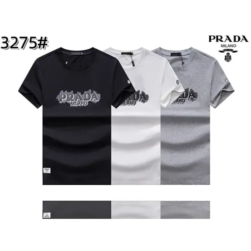 Cheap Prada T-Shirts Short Sleeved For Men #1418258 Replica Wholesale [$27.00 USD] [ITEM#1418258] on Replica Prada T-Shirts