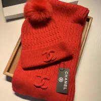 Cheap Chanel Hat and Scarf Set #1407444 Replica Wholesale [$68.00 USD] [ITEM#1407444] on Replica Chanel Hat and Scarf and Glove Set