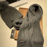 Cheap Chanel Hat and Scarf Set #1407458 Replica Wholesale [$64.00 USD] [ITEM#1407458] on Replica Chanel Hat and Scarf and Glove Set