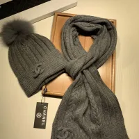 Cheap Chanel Hat and Scarf Set #1407458 Replica Wholesale [$64.00 USD] [ITEM#1407458] on Replica Chanel Hat and Scarf and Glove Set