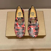 Cheap Versace Leather Shoes For Men #1408364 Replica Wholesale [$76.00 USD] [ITEM#1408364] on Replica Versace Leather Shoes