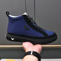 Cheap Armani High Tops Shoes For Men #1408399 Replica Wholesale [$82.00 USD] [ITEM#1408399] on Replica Armani High Tops Shoes
