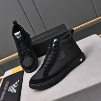 Cheap Armani High Tops Shoes For Men #1408400 Replica Wholesale [$82.00 USD] [ITEM#1408400] on Replica Armani High Tops Shoes