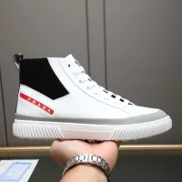 Cheap Prada High Top Shoes For Men #1408401 Replica Wholesale [$82.00 USD] [ITEM#1408401] on Replica Prada High Top Shoes
