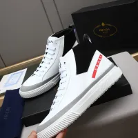 Cheap Prada High Top Shoes For Men #1408401 Replica Wholesale [$82.00 USD] [ITEM#1408401] on Replica Prada High Top Shoes