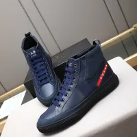 Cheap Prada High Top Shoes For Men #1408403 Replica Wholesale [$82.00 USD] [ITEM#1408403] on Replica Prada High Top Shoes