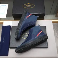 Cheap Prada High Top Shoes For Men #1408403 Replica Wholesale [$82.00 USD] [ITEM#1408403] on Replica Prada High Top Shoes