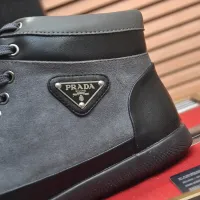 Cheap Prada High Top Shoes For Men #1408513 Replica Wholesale [$92.00 USD] [ITEM#1408513] on Replica Prada High Top Shoes