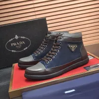 Cheap Prada High Top Shoes For Men #1408514 Replica Wholesale [$92.00 USD] [ITEM#1408514] on Replica Prada High Top Shoes
