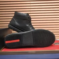 Cheap Prada High Top Shoes For Men #1408515 Replica Wholesale [$92.00 USD] [ITEM#1408515] on Replica Prada High Top Shoes