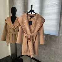 Cheap Louis Vuitton LV Coats Long Sleeved For Women #1408560 Replica Wholesale [$406.61 USD] [ITEM#1408560] on Replica Louis Vuitton LV Coats