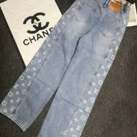 Cheap Louis Vuitton LV Jeans For Women #1408607 Replica Wholesale [$72.00 USD] [ITEM#1408607] on Replica Louis Vuitton LV Jeans