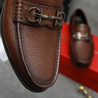 Cheap Salvatore Ferragamo Leather Shoes For Men #1408683 Replica Wholesale [$85.00 USD] [ITEM#1408683] on Replica Salvatore Ferragamo Leather Shoes