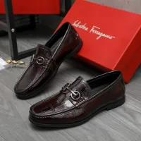 Cheap Salvatore Ferragamo Leather Shoes For Men #1408685 Replica Wholesale [$85.00 USD] [ITEM#1408685] on Replica Salvatore Ferragamo Leather Shoes
