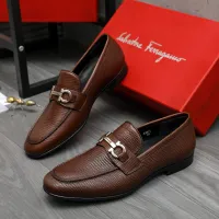 Cheap Salvatore Ferragamo Leather Shoes For Men #1408687 Replica Wholesale [$85.00 USD] [ITEM#1408687] on Replica Salvatore Ferragamo Leather Shoes