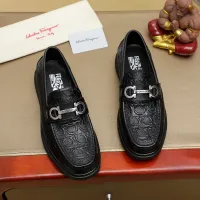 Cheap Salvatore Ferragamo Leather Shoes For Men #1408691 Replica Wholesale [$88.00 USD] [ITEM#1408691] on Replica Salvatore Ferragamo Leather Shoes
