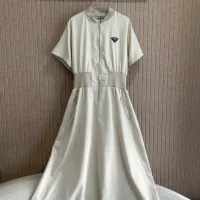 Cheap Prada Dresses Short Sleeved For Women #1408776 Replica Wholesale [$76.00 USD] [ITEM#1408776] on Replica Prada Dresses