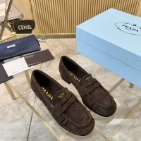 Cheap Prada Leather Shoes For Women #1409386 Replica Wholesale [$102.00 USD] [ITEM#1409386] on Replica Prada Leather Shoes