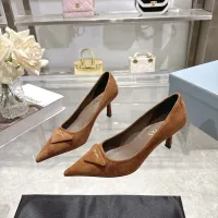 Cheap Prada High-heeled Shoes For Women #1409410 Replica Wholesale [$108.00 USD] [ITEM#1409410] on Replica Prada High-heeled Shoes