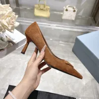 Cheap Prada High-heeled Shoes For Women #1409410 Replica Wholesale [$108.00 USD] [ITEM#1409410] on Replica Prada High-heeled Shoes