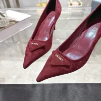 Cheap Prada High-heeled Shoes For Women #1409411 Replica Wholesale [$108.00 USD] [ITEM#1409411] on Replica Prada High-heeled Shoes