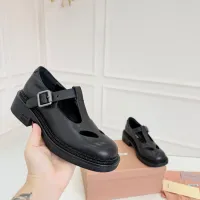 Cheap MIU MIU Leather Shoes For Women #1409419 Replica Wholesale [$102.00 USD] [ITEM#1409419] on Replica MIU MIU Leather Shoes